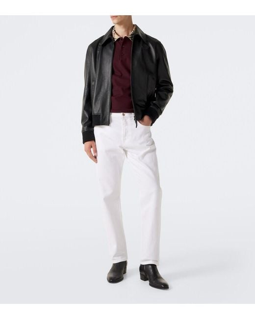 Burberry Red Check Cotton Pique Polo Shirt for men