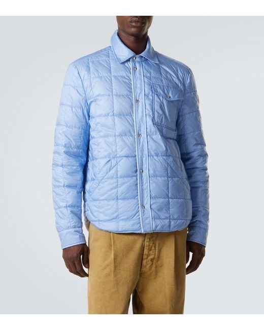 Moncler White Crescent Reversible Down Overshirt for men