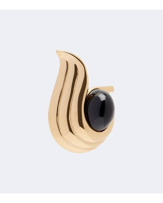 Ferragamo Metallic Embellished Clip-On Earrings