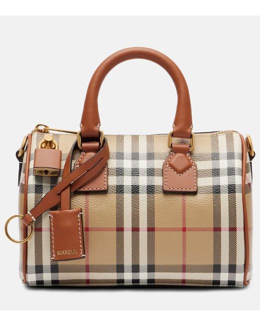 Borsa Check Mini di Burberry in Brown