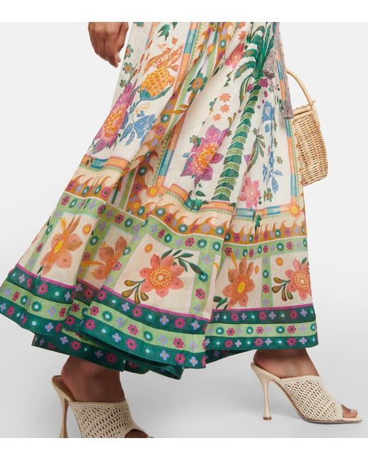 Zimmermann Multicolor Swing-Kleid mit Blumen-Print