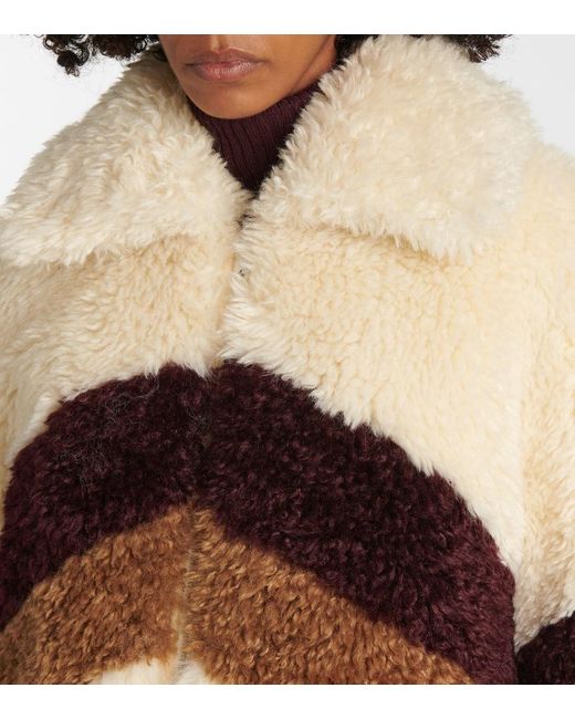 Chaqueta De Borrego Sintetico Reversible Perfect Moment de color Natural
