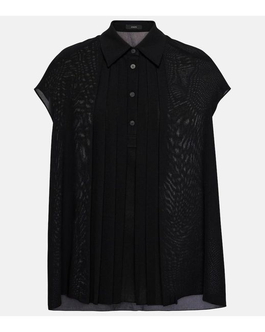 Joseph Black Antin Pleated Blouse