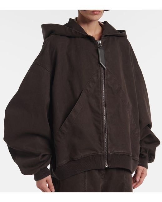 Chaqueta Bomber De Gabardina De Algodon The Attico de color Black