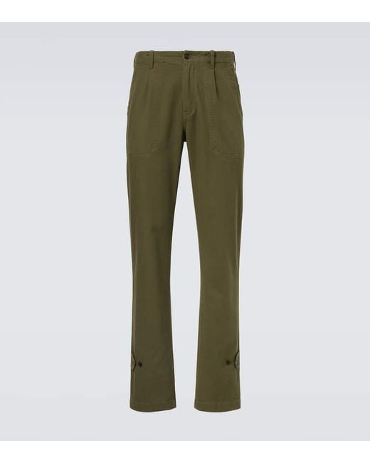 Dunhill Gerade Hose Aus Baumwolle in Green für Herren