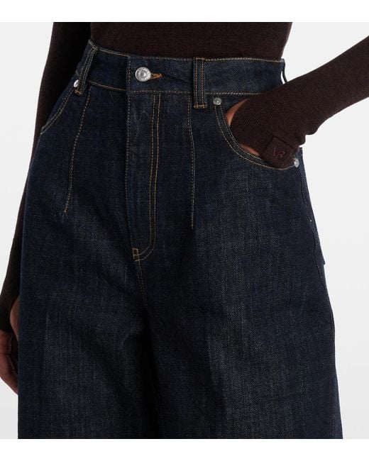 Victoria Beckham Blue High-Rise Straight Jeans