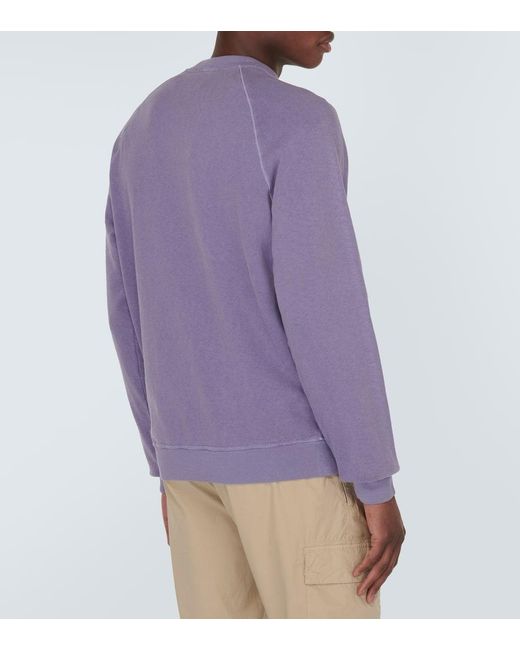 Stone Island Purple Compass Cotton Jersey Sweatshirt for men