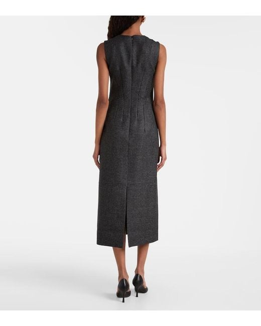 Robe Midi Hartley En Laine Melangee Emilia Wickstead en coloris Black