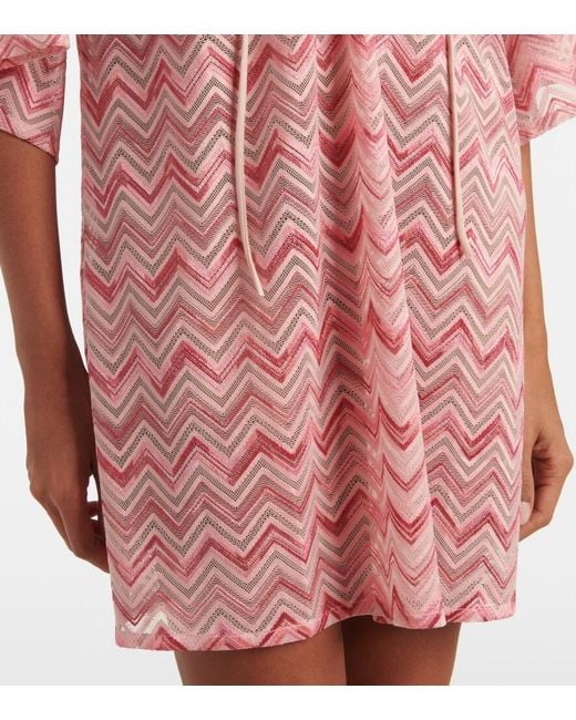 Missoni Pink Chevron Lame Kaftan