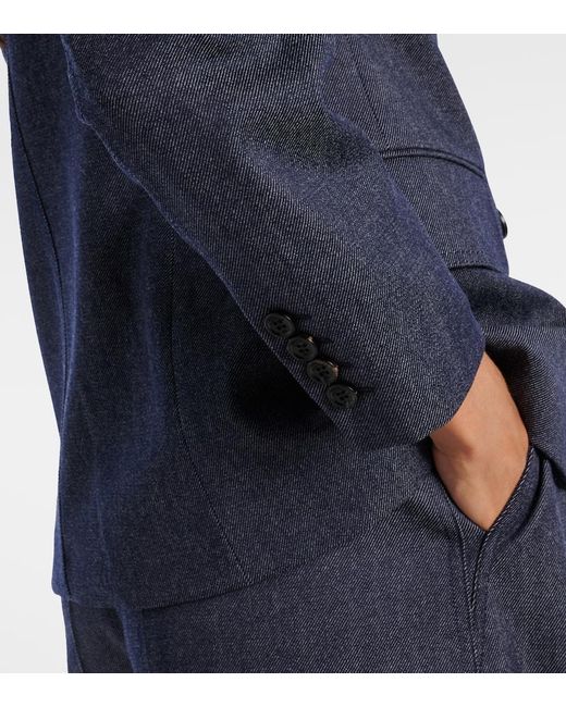 Max Mara Blue Locarno Virgin Wool Jacket