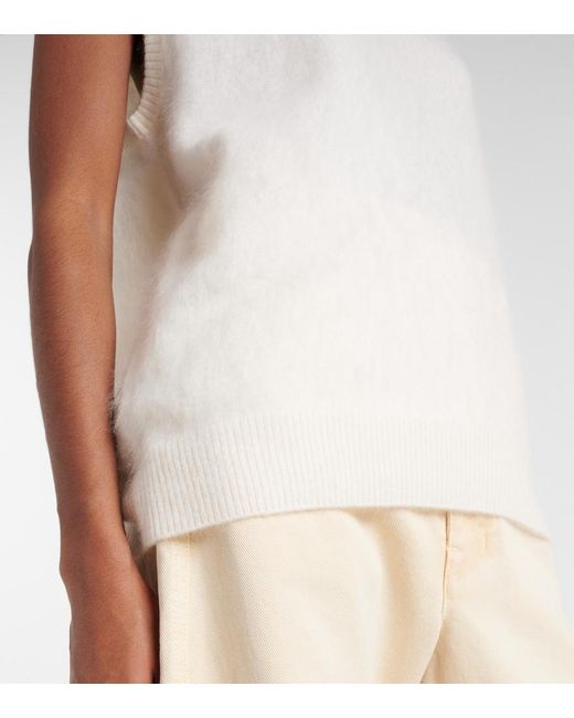 Lisa Yang White Yasmin Cashmere Sweater Vest