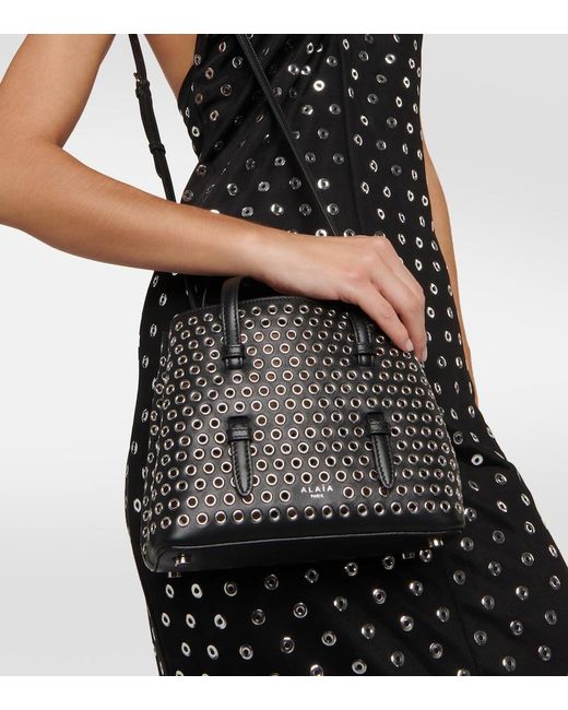 Alaïa Black Mina 20 Embellished Leather Tote Bag