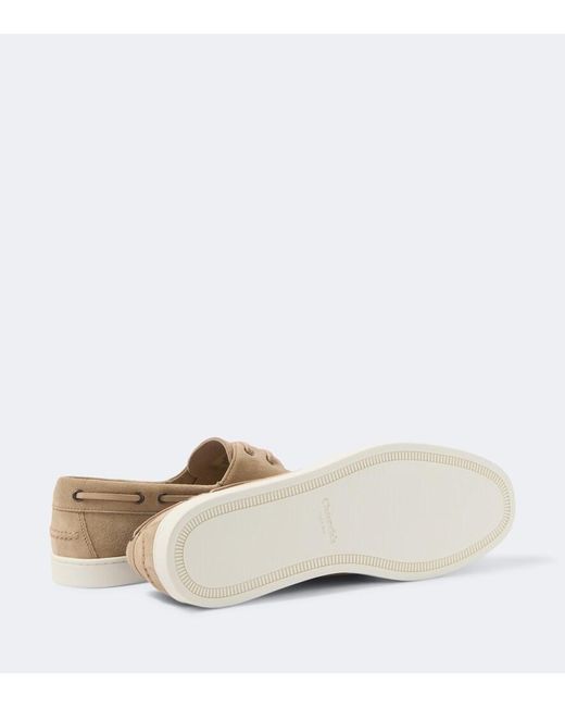Church's Natural Peebles Suede Boat Shoes for men