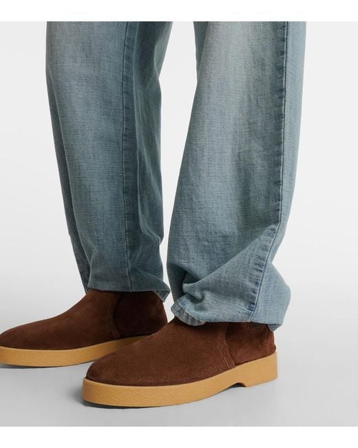 Miu Miu Brown Shearling-Lined Suede Boots