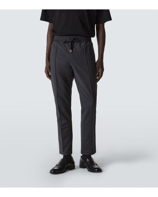 Dolce & Gabbana Gray Wool-Blend Straight Pants for men