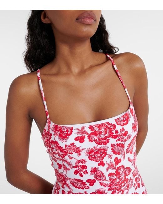 Melissa Odabash Red Maui Floral Swimsuit