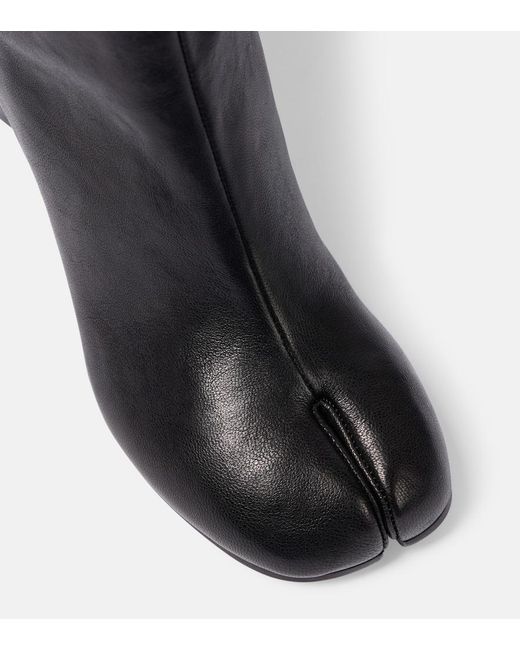 Maison Margiela Black Tabi 60 Leather Ankle Boots