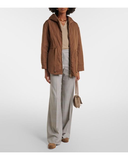Max Mara Brown The Cube Hooded Jacket