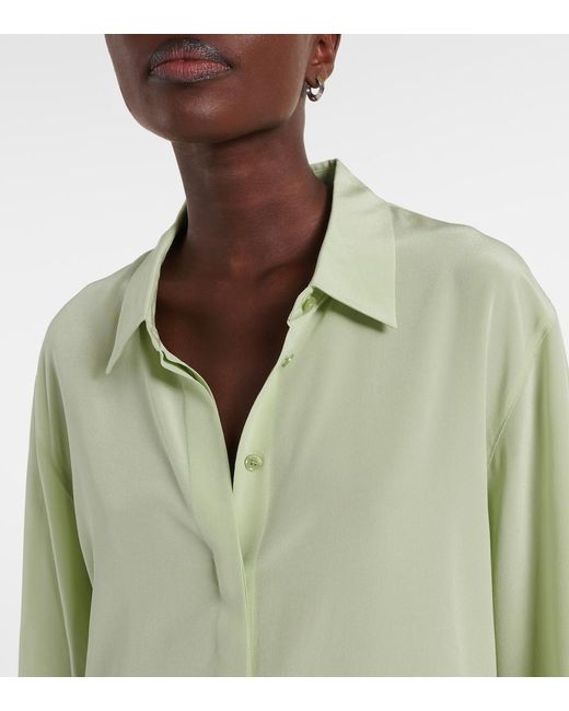 Chemise Bold En Crepe De Soie Joseph en coloris Green