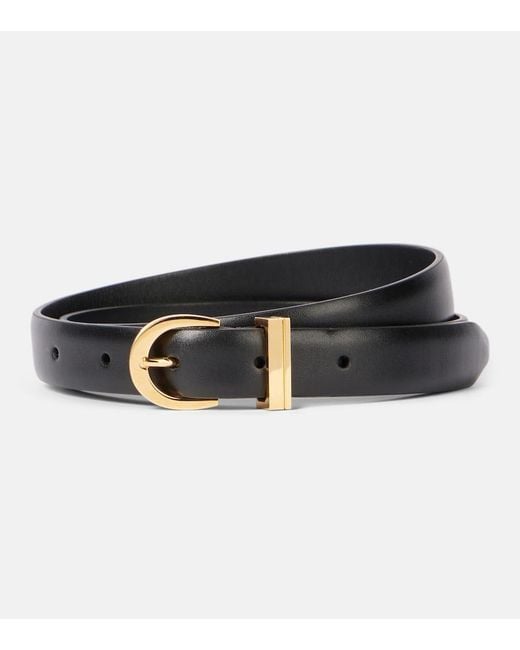 Khaite Black Luna Leather Belt