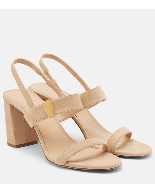 Veronica Beard Natural Suede Sandals