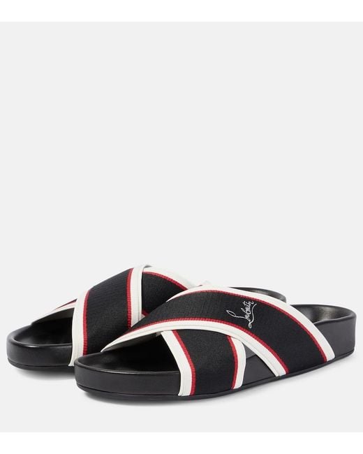Christian Louboutin Black Hot Cross Bizz Sandal