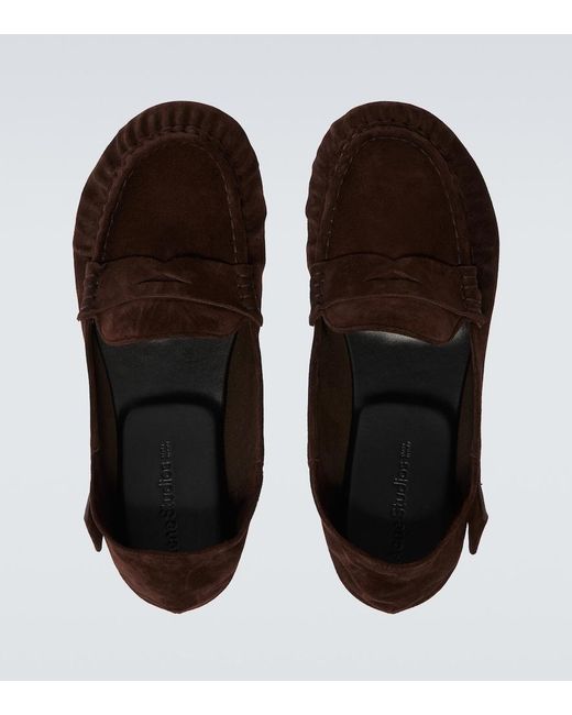 Acne Brown Bojan Suede Loafers for men