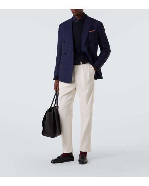 Dunhill Pullover Aus Baumwolle in Blue für Herren