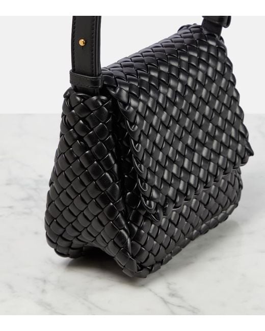 Borsa A Spalla Cobble Small di Bottega Veneta in Black