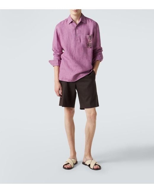 Manolo Blahnik Brown Otawi Leather-Trimmed Raffia Sandals for men