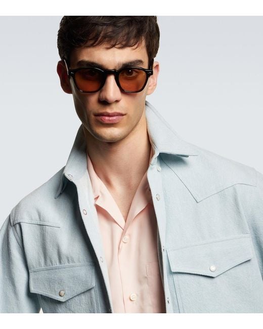 Jacques Marie Mage Runde Sonnenbrille Zephirin in Brown für Herren