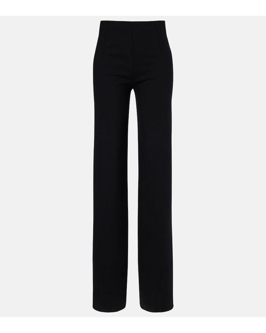Gucci Black Wool-Blend Straight Pants