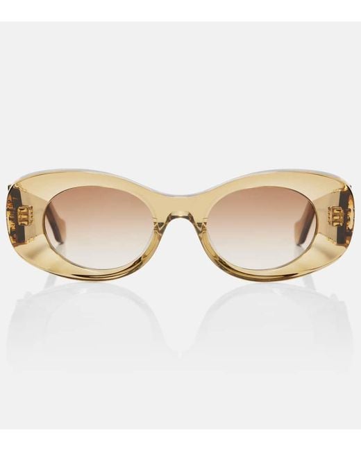 Loewe Brown Ovale Sonnenbrille Anagram