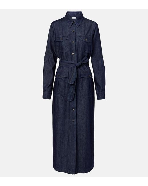 Dries Van Noten Blue Denim Shirt Dress