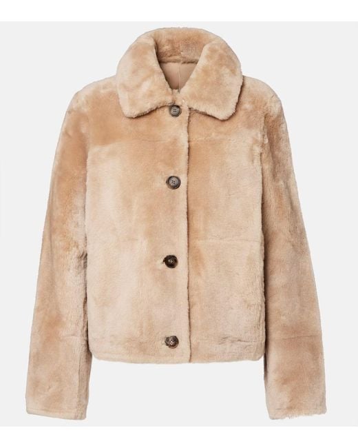 Yves Salomon Natural Shearling Jacket