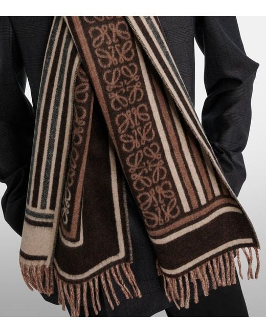 Sciarpa Anagram di Loewe in Brown