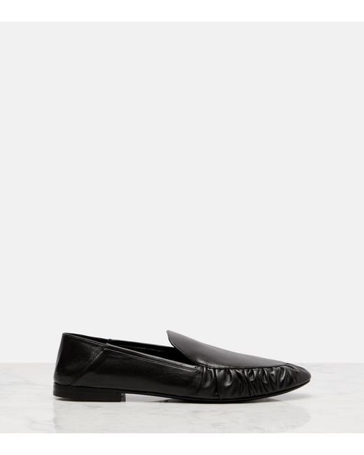 Saint Laurent Black Alain Leather Loafers