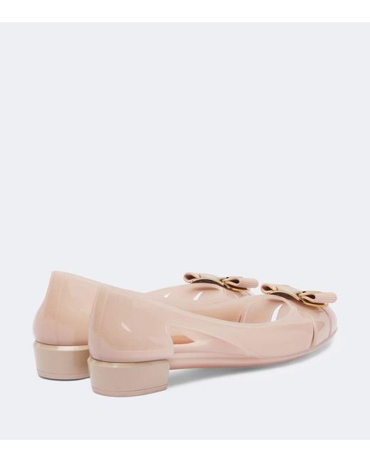 Ferragamo Pink Nara Ballet Flats
