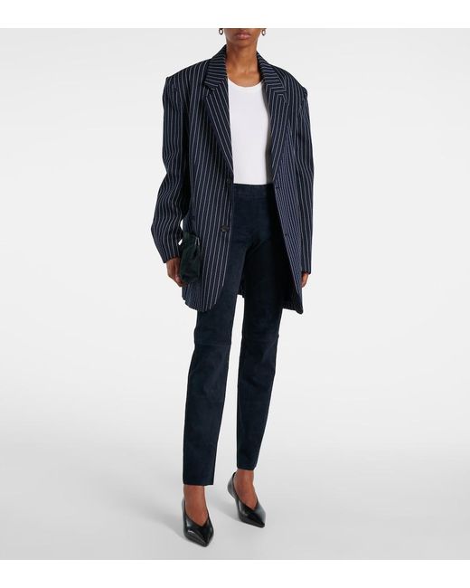 Stouls Blue Jacky Suede Slim Pants