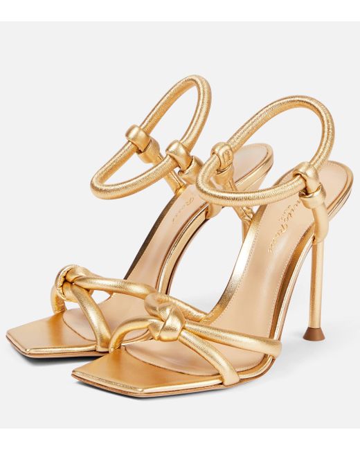Gianvito Rossi Juno Metallic Leather Sandals Lyst UK