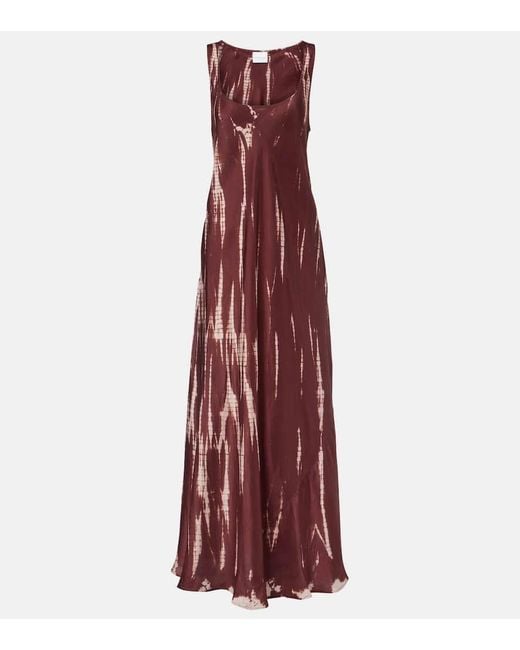 Anna Kosturova Red Maxikleid Aus Seide