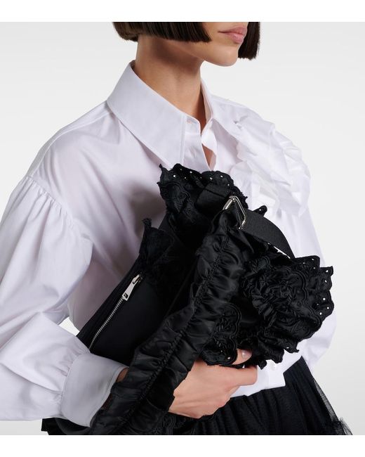 Simone Rocha Black Pillowcase Ruffled Shoulder Bag