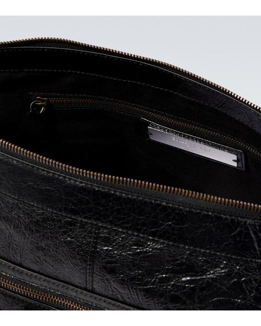Balenciaga Black Le City Leather Shoulder Bag for men