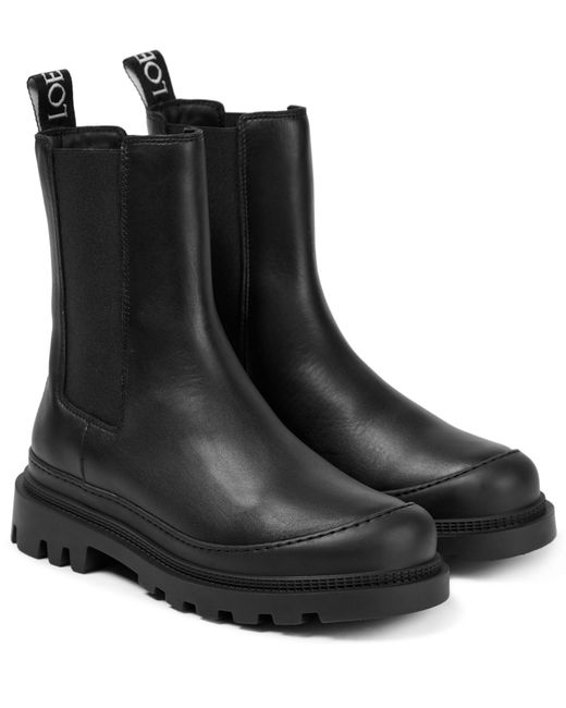 Loewe Leather Chelsea Boots in Black | Lyst