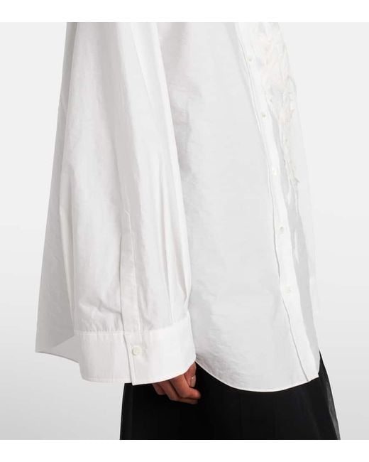 Chemise Brodee En Coton Melange Brunello Cucinelli en coloris White