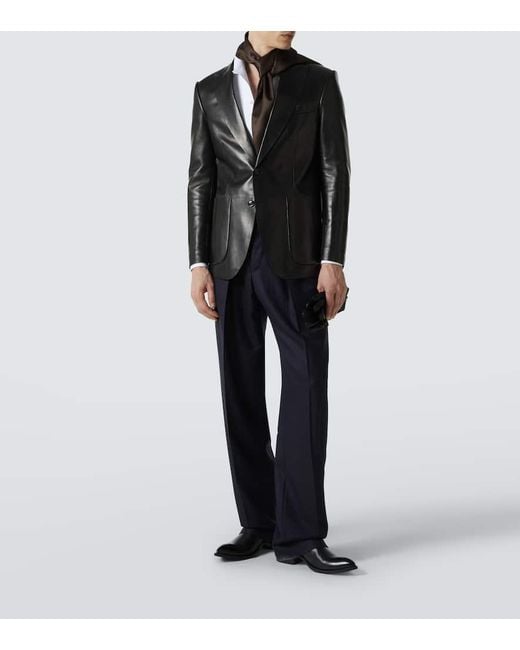 Tom Ford Black Leather Chelsea Boots for men