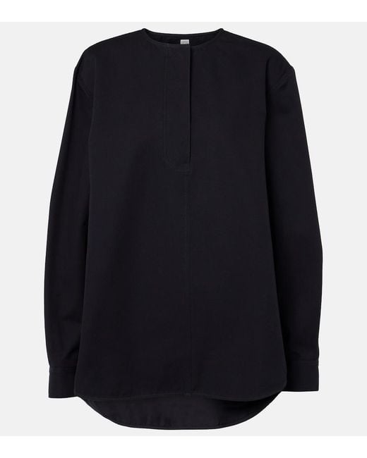 Totême Blue Cotton Twill Shirt
