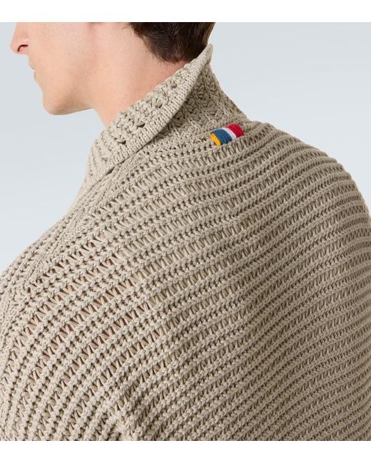 Orlebar Brown Natural Knitted Cotton Bowling Shirt for men