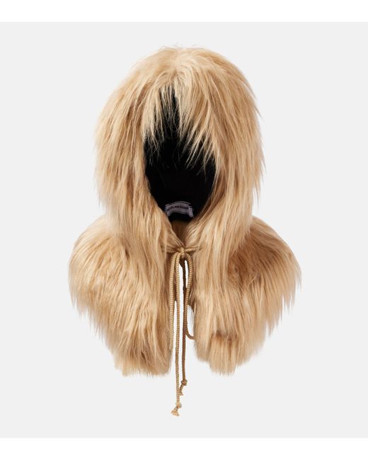 Ruslan Baginskiy Natural Faux Fur Hood