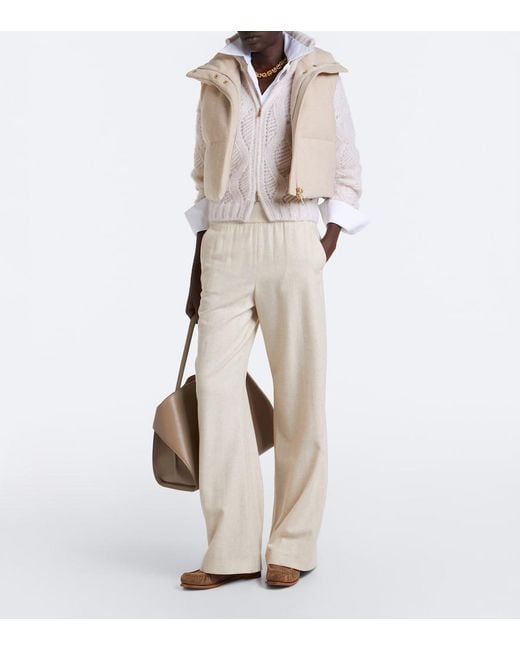 Eleventy Natural Wool Down Vest